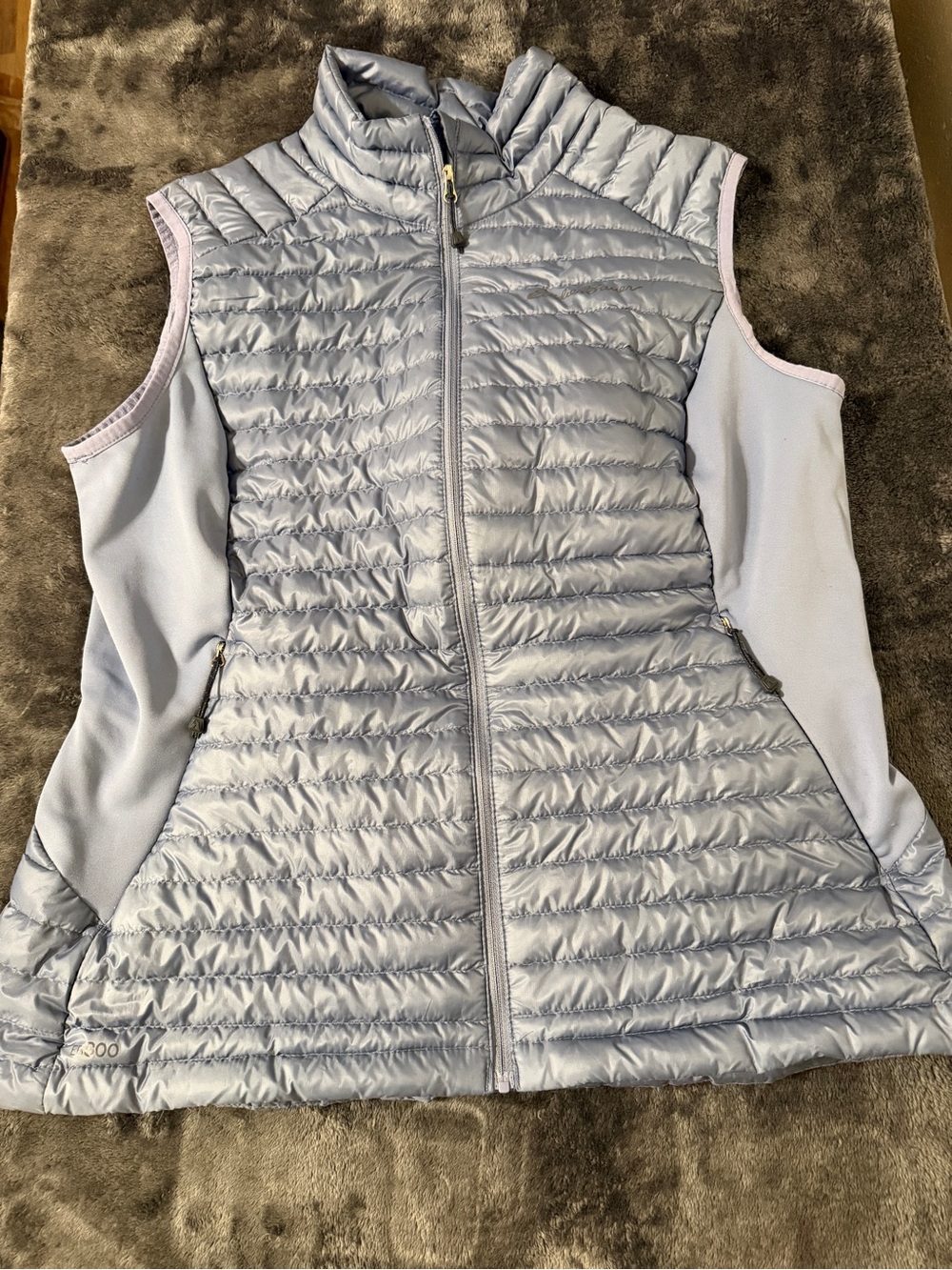 Eddie Bauer Women’s Petite Large Down Puffer Vest Light Blue PL